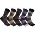 thumbnail image 1 of Lian LifeStyle 5 Pairs Luxurious Angora Wool Fuzzy Socks for Women. Comfortable Socks Great for Sensitive Skin Big Square HM1402 Medium, 1 of 9