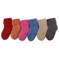 thumbnail image 1 of Lian LifeStyle 6 Pairs Fantastic Children's Wool Crew Socks, , Soft, Adorable and Durable HRL1801 Size 6M-12M Blue,Gray,Beige,Rose,Orange,Red, 1 of 1