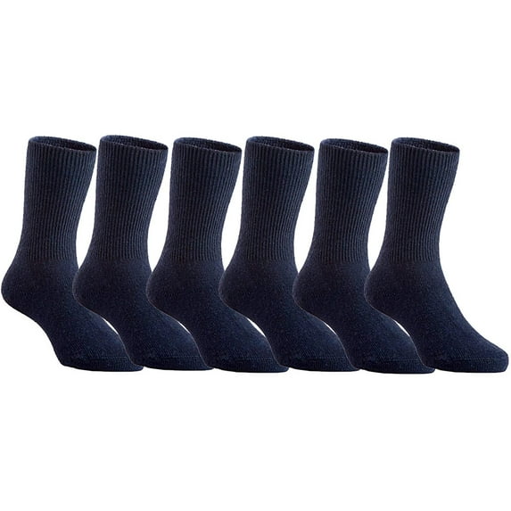 Lian LifeStyle Adorable Children 6 Pairs Wool Crew Socks Plain Size 0M-6Y