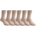 thumbnail image 1 of Lian LifeStyle Adorable Children 6 Pairs Wool Crew Socks Plain Size 0M-6Y, 1 of 5