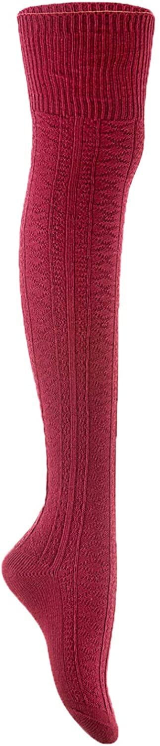 Lian LifeStyle Adorable Women's 1 Pair Thigh High Natural Cotton Socks ...