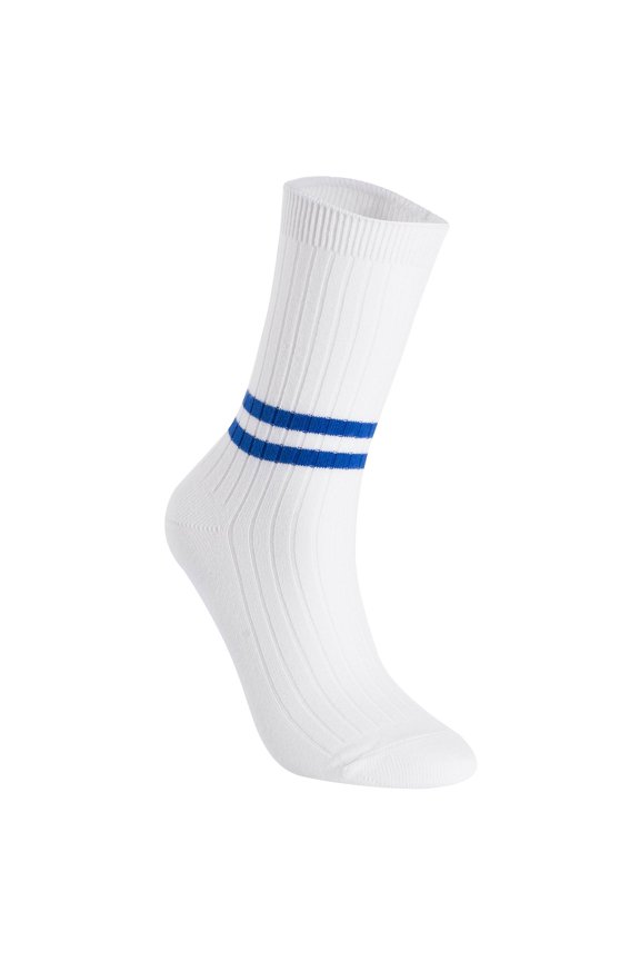 Attractive Women's 1 Pair Mid Calf Cotton Socks, HR1790, Size 6-9, Color Cream