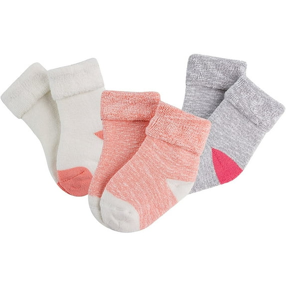 Lian LifeStyle Baby Girl Toddler 6 Pairs Thick Combed Cotton Crew Socks ZM03 6 Month-12 Month