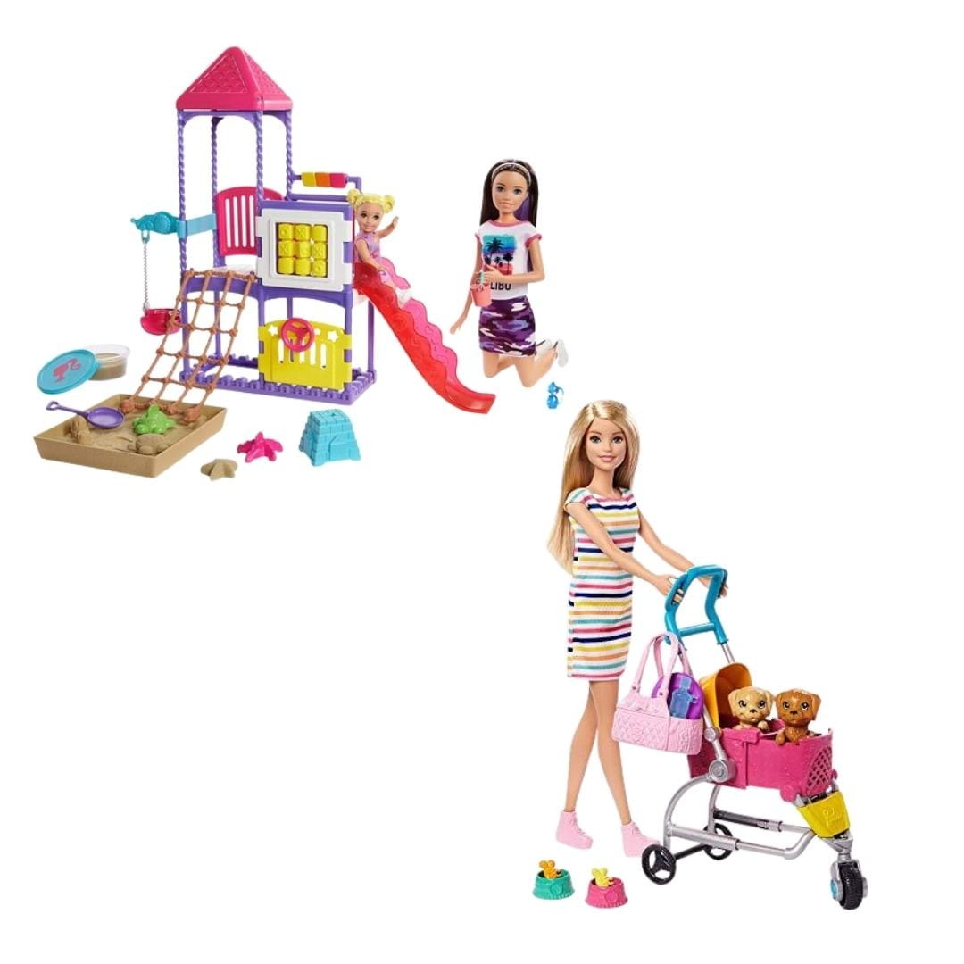 Lian LifeStyle Barbie Bundle, Barbie Skipper Babysitters Inc. + Barbie
