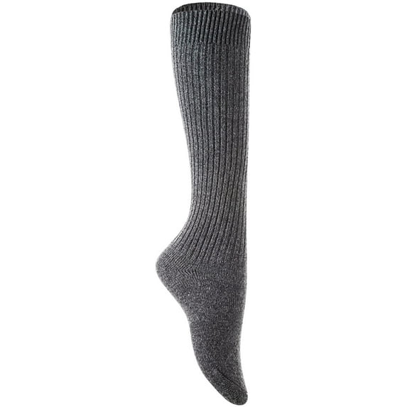 Lian LifeStyle Big Girl's 1 Pair Knee High Knitted Wool Socks stripped FS05 Size XL(Grey)