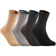 thumbnail image 1 of Lian LifeStyle Big Girl's 4 Pairs Wool Crew Socks HR1612 Size L/XL Casual (No Wine), 1 of 4