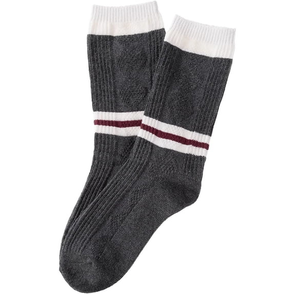 Lian LifeStyle Big Girl's 5 Pairs Cotton Blend Crew Socks Striped HR1784 Casual Size L/XL 5 Colors
