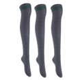 thumbnail image 1 of Lian LifeStyle Big Girl's Women's 3 Pairs Adorable Comfortable Soft Thigh High Over Knee High Cotton Socks Size 6-9 L1022Dark Grey, 1 of 4