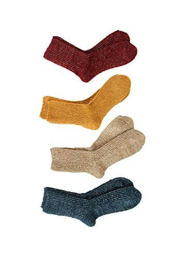 Big Girl's Women's 3 Pairs Gorgeous Wool Blend Socks, Comfortable & Cozy | Durable & Breathable Crew Socks L1878 Size 6-9 3 Colors