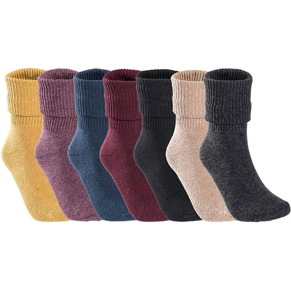 Lian LifeStyle Big Girl's Women's Gorgeous Wool Blend Crew Socks L1885 Size 6-9