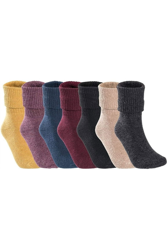 Lian LifeStyle Big Girl's Women's Gorgeous Wool Blend Crew Socks L1885 Size 6-9
