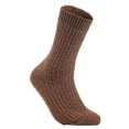 thumbnail image 1 of Lian LifeStyle Big Girls 4 Pairs Knitted Wool Crew Socks FS03 Size XL (Brown), 1 of 3