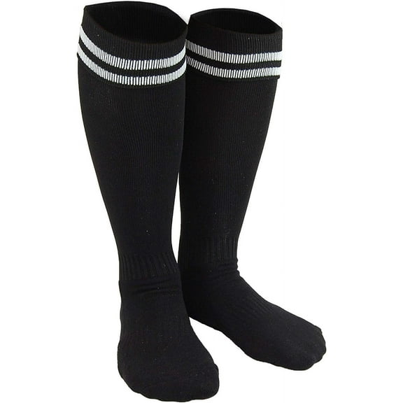 Lian LifeStyle Boy and Girl 2 Pairs Knee High Sports Socks for Baseball/Soccer/Lacrosse XS Black
