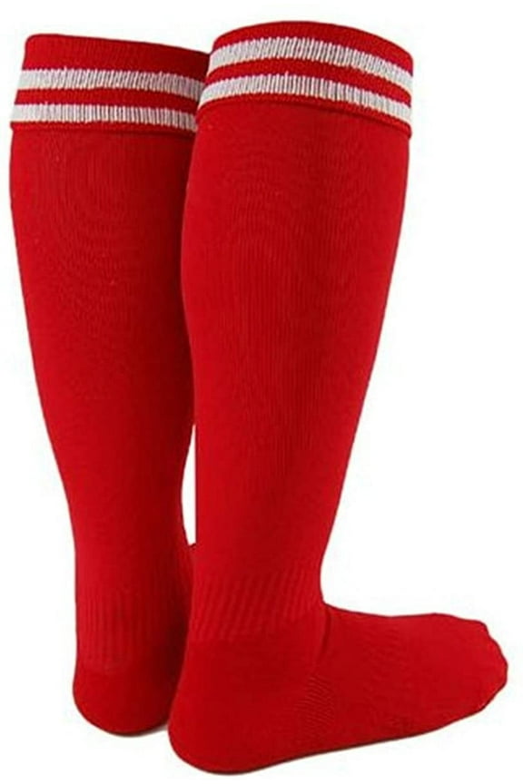 Boy's 1 Pair Knee High Sports Socks for Baseball/Soccer/Lacrosse XL002 S Red