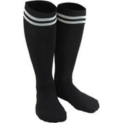Lian LifeStyle Boy's 1 Pair Knee High Sports Socks for Baseball/Soccer/Lacrosse XL002 XS Black