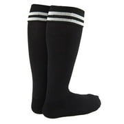 Lian LifeStyle Boy's 1 Pair Knee High Sports Socks for Baseball/Soccer/Lacrosse XL002 XS Black