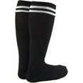 thumbnail image 1 of Lian LifeStyle Boy's 1 Pair Knee High Sports Socks for Baseball/Soccer/Lacrosse XL002 XS Black, 1 of 4