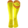thumbnail image 1 of Lian LifeStyle Boy's 1 Pair Knee High Sports Socks for Baseball/Soccer/Lacrosse XL002 XXS Yellow, 1 of 4