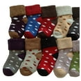 thumbnail image 1 of Lian LifeStyle Boy's 6 Pairs Dotted Socks Boy 0Y-1Y Random Color, 1 of 2