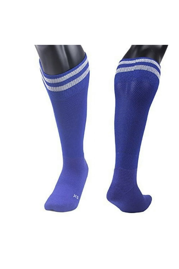Boys' 1 Pair Knee Length Sports Socks for Baseball/Soccer/Lacrosse XL003 XS(Light Blue)