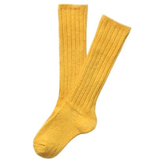 Lian LifeStyle Unisex Baby Children 1 Pair Resistant Knee High Wool Blend Socks Fascinating, Comfortable and health Focused LFS02 Size 2-4Y Yellow