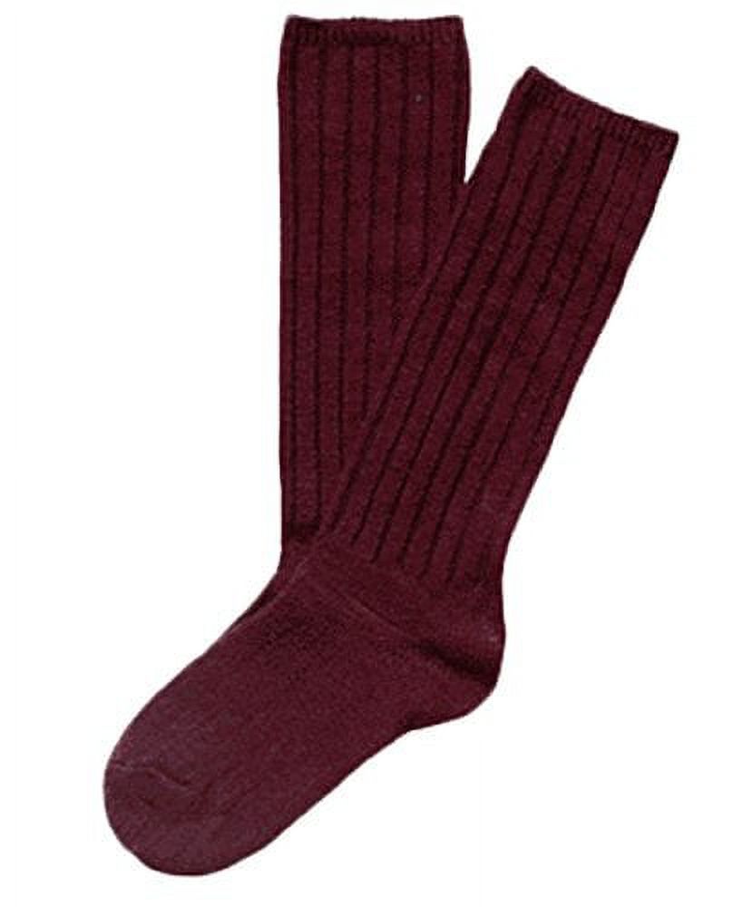 Lian LifeStyle Children 2 Pairs Knee High Socks Size 2-4Y (Wine) - image 1 of 4