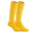 thumbnail image 1 of Lian LifeStyle Children 2 Pairs Knee High Wool Socks Size 2-4Y Yellow, 1 of 2