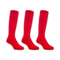 thumbnail image 1 of Lian LifeStyle Children 3 Pairs Knee High Socks Size 0-2Y (Red), 1 of 4