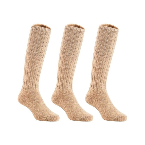 Lian LifeStyle Children 3 Pairs Knee High Socks Size 4-6Y (Beige)