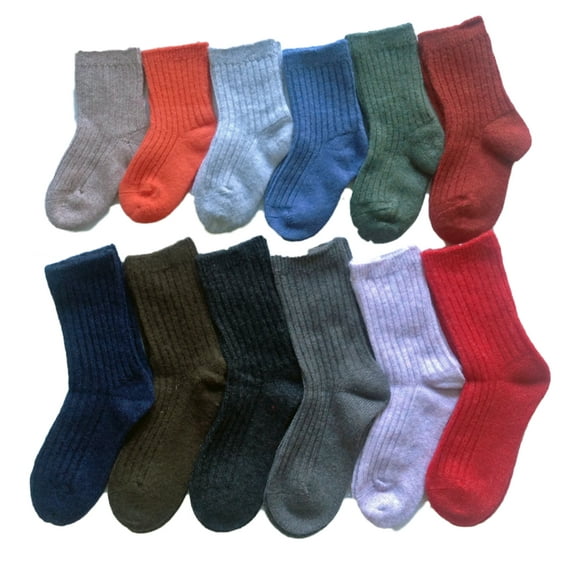 Lian LifeStyle Children 3 Pairs Pack Wool Socks Size 15-17cm Boy Random Color