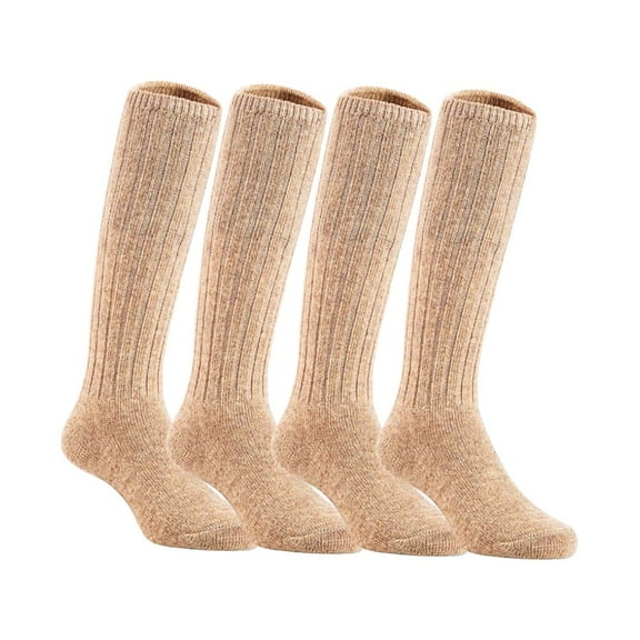 Lian LifeStyle Children 4 Pairs Knee High Socks Size 0-2Y (Beige)