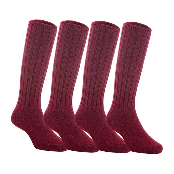 Lian LifeStyle Children 4 Pairs Knee High Socks Size 0-2Y (Wine)