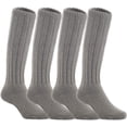 thumbnail image 1 of Lian LifeStyle Children 4 Pairs Knee High Wool Socks Size 2-4Y(Gray), 1 of 2
