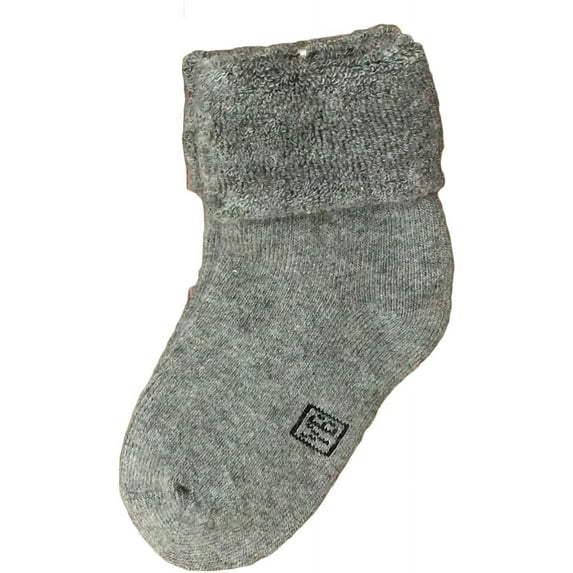 Lian LifeStyle Children's 1 Pair Wool Socks Plain Color 6M-12M (Grey)
