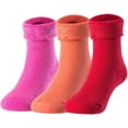 thumbnail image 1 of Lian LifeStyle Children's 3 Pairs Wool blend Crew Socks Plain Color 0M-6M (Random Girl Color), 1 of 4