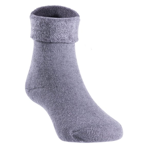 Lian LifeStyle Children's 3 Pairs Wool blend Crew Socks Plain, Size 6M-12M, Grey