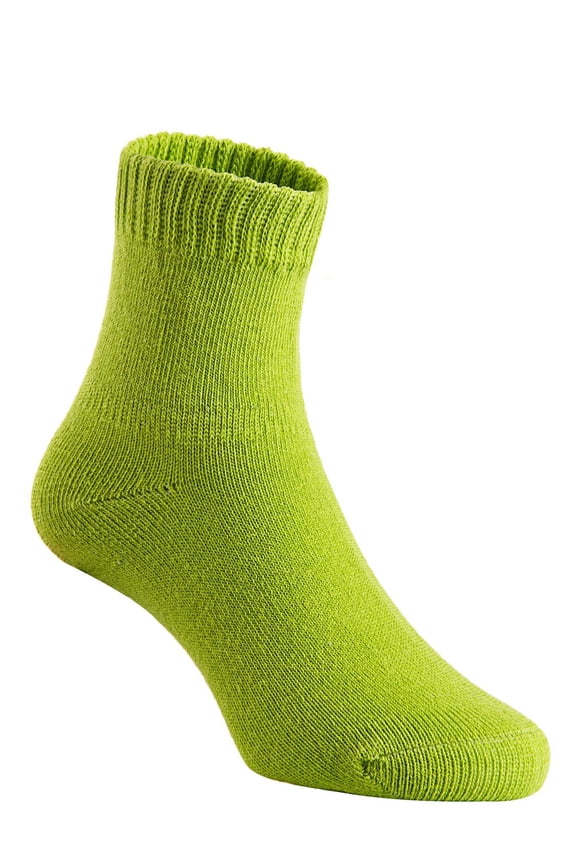 Children's 4 Pairs Superior Quality Cotton Socks - Fascinating and Refined Crew Socks - Sweat Permeable - Perfect for Sports Size 3Y-5YGreen