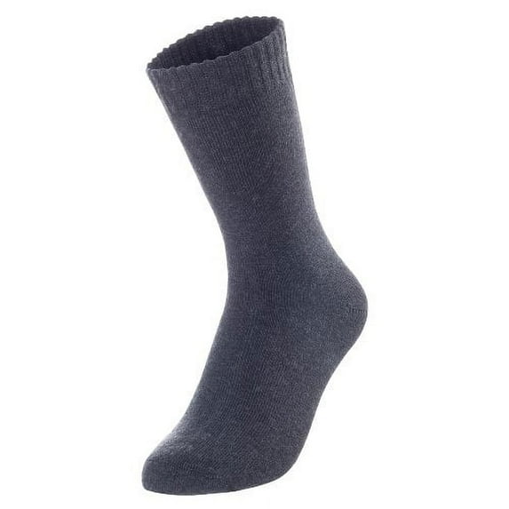 Lian LifeStyle Cute, Perfect Fit, Cozy Men's 1 Pair Wool Blend Crew Socks With a Wide Size 6-9Black