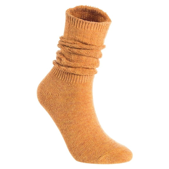 Lian LifeStyle Cute Women's 1 Pair Wool Crew Socks, HR1764, Size 6-9, Color Mustard