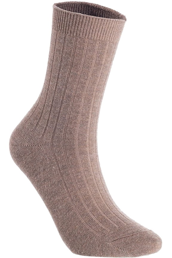 Lian LifeStyle Cute, Women's 2 Pairs Pack Wool Socks Size 6-9 HR1690 Camel