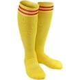 thumbnail image 1 of Lian LifeStyle Exceptional Boy's 1 Pair Knee High Sports Socks for Soccer, Softball, Baseball, and Many Other Sports XL002 Size M Yellow, 1 of 3