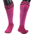 thumbnail image 1 of Lian LifeStyle Exceptional Boy's 1 Pair Knee High Sports Socks for Soccer, Softball, Baseball, and Many Other Sports XL003 Size MRose, 1 of 5
