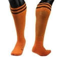 thumbnail image 1 of Lian LifeStyle Exceptional Girls' 1 Pair Knee Length Sports Socks for Soccer, Softball, Baseball, Soccer, and MAny Other Sports XL003 Size XXS(Orange), 1 of 1