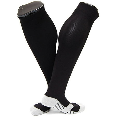 Lian LifeStyle Exceptional Men's 1 Pair Knee High Sports Socks for Soccer, Softball, Baseball, and Many Other Sports XL0021 Size M Black