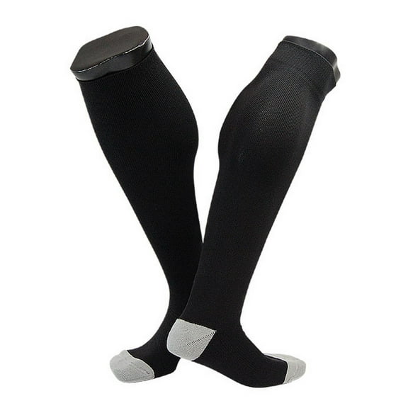 Lian LifeStyle Exceptional Men's 1 Pair Knee High Sports Socks for Soccer, Softball, Baseball, and Many Other Sports XL0022 Size M Black