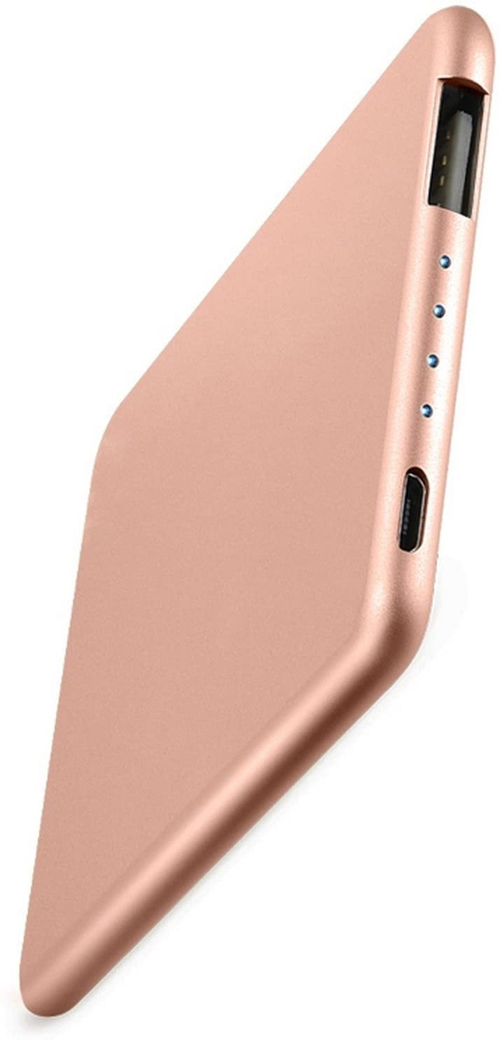 Lian LifeStyle Exceptional Portable Phone Charger w/Dual USB Output - 5000 mAh Ultra High Capacity Power Bank, High-Speed Charging for iPhone, iPad, Samsung & Other Cell Phones - Y5 Rose Gold