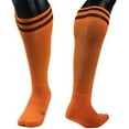 thumbnail image 1 of Lian LifeStyle Exceptional Women's 1 Pair Knee High Sports Socks for Soccer, Softball, Baseball, and Many Other Sports XL003 Size M(Orange), 1 of 1