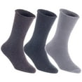 thumbnail image 1 of Lian LifeStyle Fantastic Children's 3 Pairs Wool Crew Socks Super Comfortable, Soft, and Durable LK0601 Size 6M-12M (Coffee,Dark Grey,Grey), 1 of 4