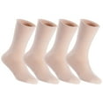 thumbnail image 1 of Lian LifeStyle Fantastic Children's 4 Pairs Wool Crew Socks Super Comfortable, Soft, Adorable and Durable LK0601 Size 0M-6M (Beige), 1 of 4