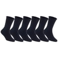 thumbnail image 1 of Lian LifeStyle Fantastic Children's 6 Pairs Wool Crew Socks Super Comfortable, Soft, and Durable LK0601 Size 6M-12M (Black), 1 of 4